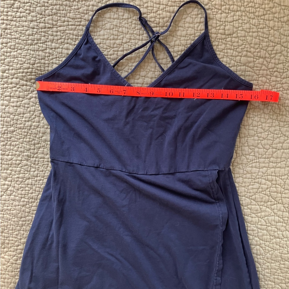 🎉 3/$15 Navy Blue High Low Maxi Dress M - Picture 3 of 10